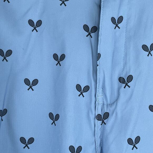 Golf Surf & Swim Co. Light Blue Riviera Tennis Print Chino Golf Shorts 32 NWT - Picture 7 of 15